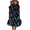 Women's Dark Blue/White geometric shoulder strap dress - One size - up to UK size 16