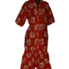 Floral Orange/White Kimono-Style Dress - One Size up to UK Size 22