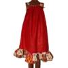 Women's Red/Multicoloured shoulder strap dress
