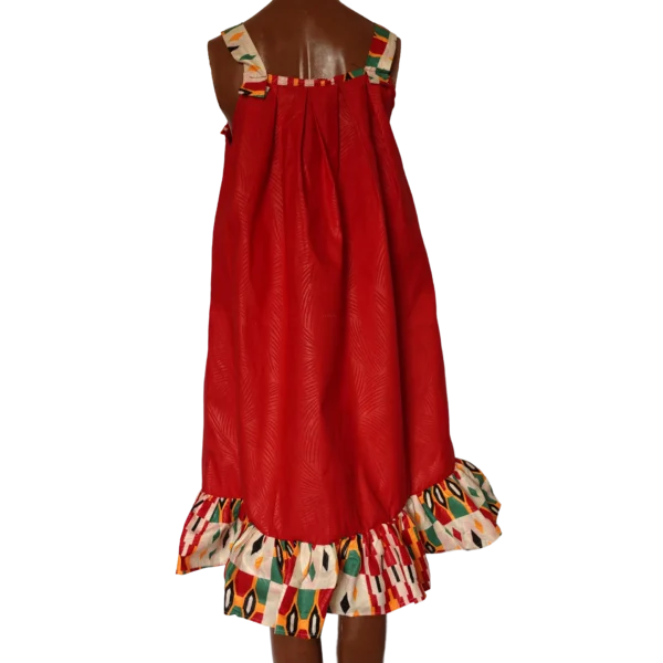 Women's Red/Multicoloured shoulder strap dress