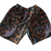 Women’s Shorts Gold/Lilac/Turquoise Abstract Design - One Size (UK size 6 to 16)