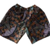 Women’s Shorts Gold/Lilac/Turquoise Abstract Design - One Size (UK size 6 to 16)