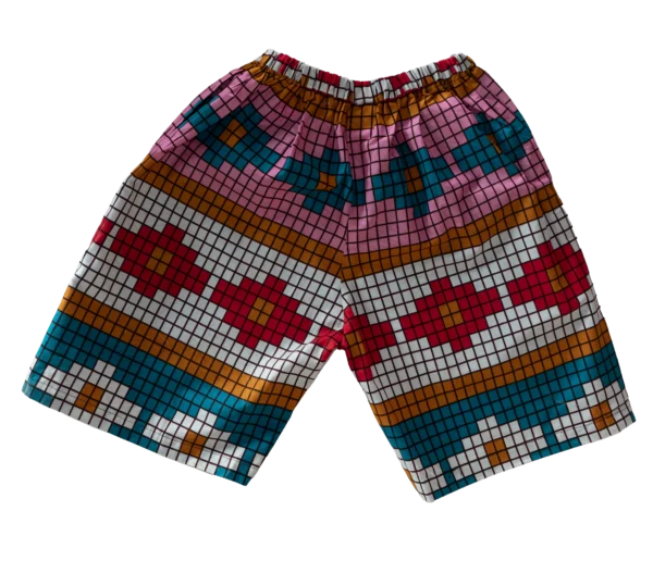 hofr_spwl_1 Women's Short Pink/White/Turquoise Design - One Size from 6 to 14