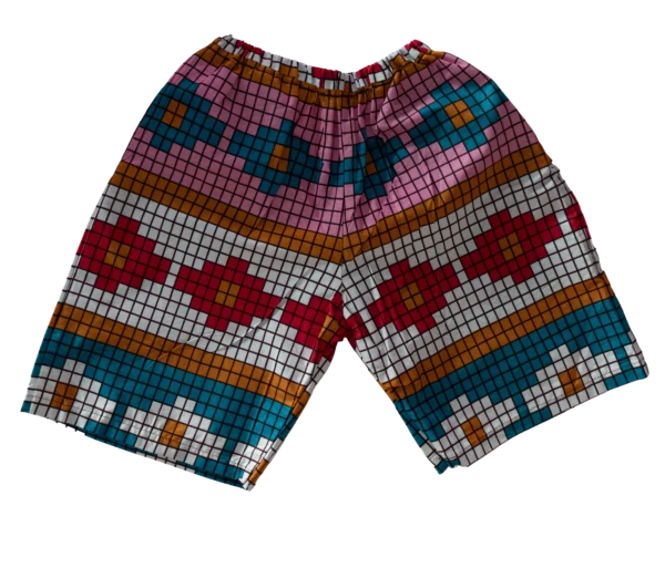 hofr_spwl_2 Women's Short Pink/White/Turquoise Design - One Size from 6 to 14