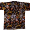 Men's Short Sleeved Autumn Coloured Abstract Design Shirt - 44 inch chest