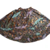 Women's mid-length skirt - One Size (UK 6 to 16) - abstract gold/turquoise/violet design