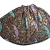 Women's mid-length skirt - One Size (UK 6 to 16) - abstract gold/turquoise/violet design