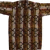 Men's Short Sleeved Geometric Natural Coloured Design Shirt - 44 inch chest