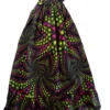 Women's Strap Dress - Unique green/pink on black design - One Size (UK size 6 to 16)