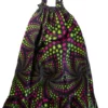 Women's Strap Dress - Unique green/pink on black design - One Size (UK size 6 to 16)